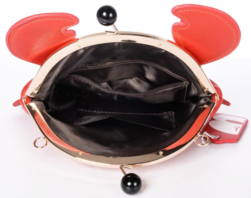 QZUnique Crab Shape Handbag Novelty Animal Shaped Purse Crossbody Bag Detachable Shoulder Bag for Women Girl - Image 5
